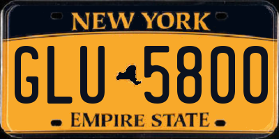 NY license plate GLU5800