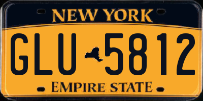 NY license plate GLU5812