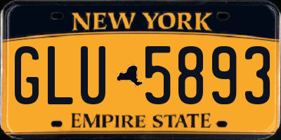 NY license plate GLU5893