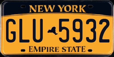 NY license plate GLU5932