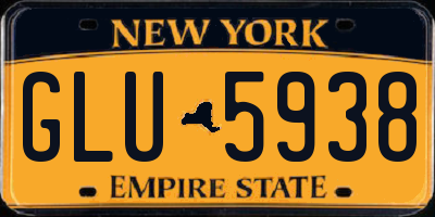NY license plate GLU5938