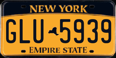 NY license plate GLU5939
