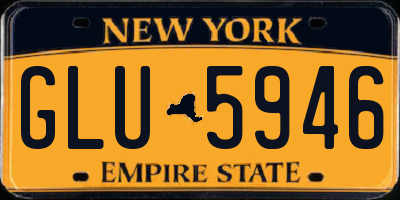 NY license plate GLU5946