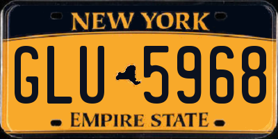 NY license plate GLU5968