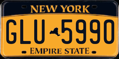 NY license plate GLU5990