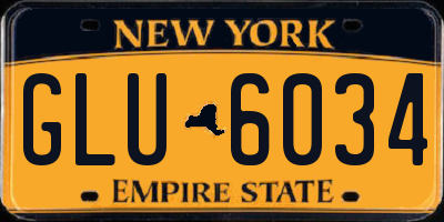 NY license plate GLU6034