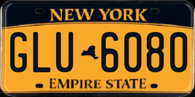 NY license plate GLU6080