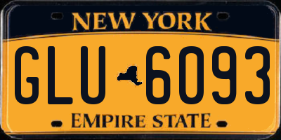 NY license plate GLU6093