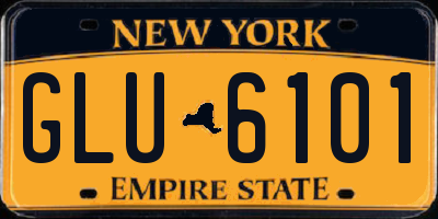NY license plate GLU6101