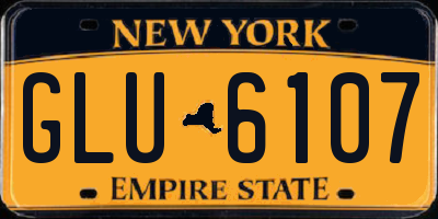 NY license plate GLU6107