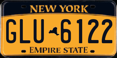 NY license plate GLU6122