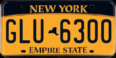 NY license plate GLU6300