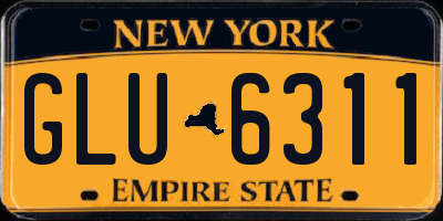 NY license plate GLU6311