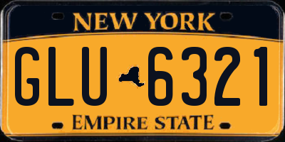 NY license plate GLU6321