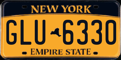 NY license plate GLU6330