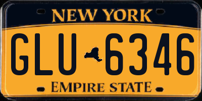 NY license plate GLU6346