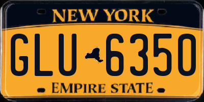 NY license plate GLU6350