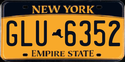 NY license plate GLU6352