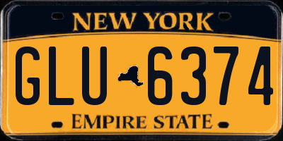 NY license plate GLU6374