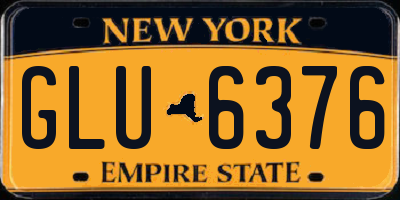 NY license plate GLU6376