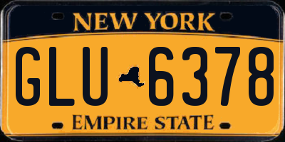 NY license plate GLU6378