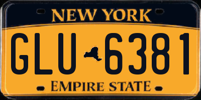 NY license plate GLU6381