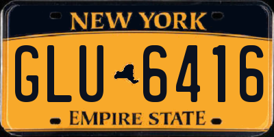 NY license plate GLU6416