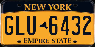 NY license plate GLU6432
