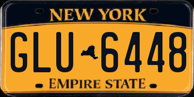NY license plate GLU6448