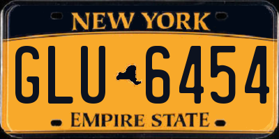 NY license plate GLU6454