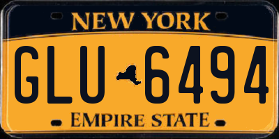 NY license plate GLU6494