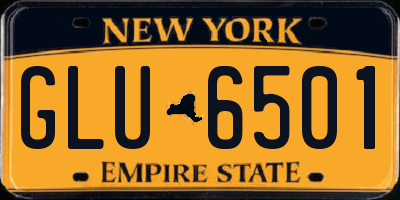 NY license plate GLU6501