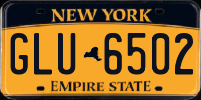 NY license plate GLU6502