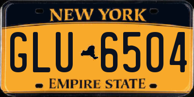 NY license plate GLU6504