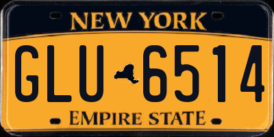 NY license plate GLU6514