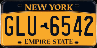 NY license plate GLU6542