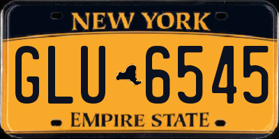 NY license plate GLU6545
