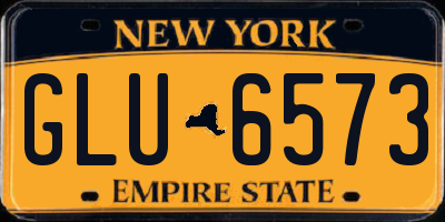 NY license plate GLU6573