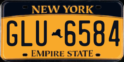 NY license plate GLU6584