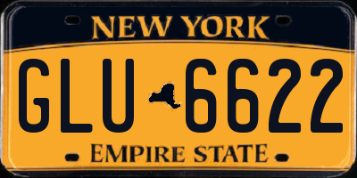 NY license plate GLU6622