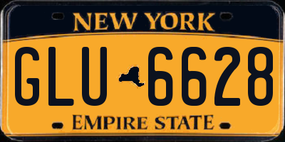 NY license plate GLU6628