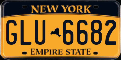 NY license plate GLU6682