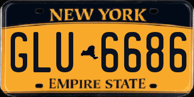 NY license plate GLU6686