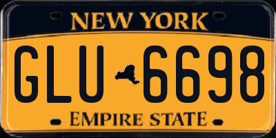 NY license plate GLU6698