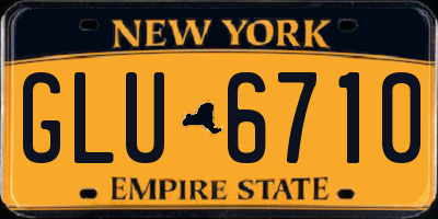 NY license plate GLU6710