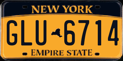 NY license plate GLU6714