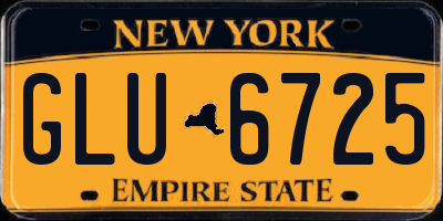 NY license plate GLU6725