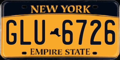 NY license plate GLU6726