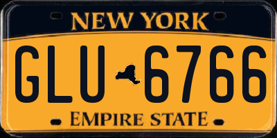 NY license plate GLU6766