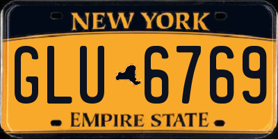 NY license plate GLU6769